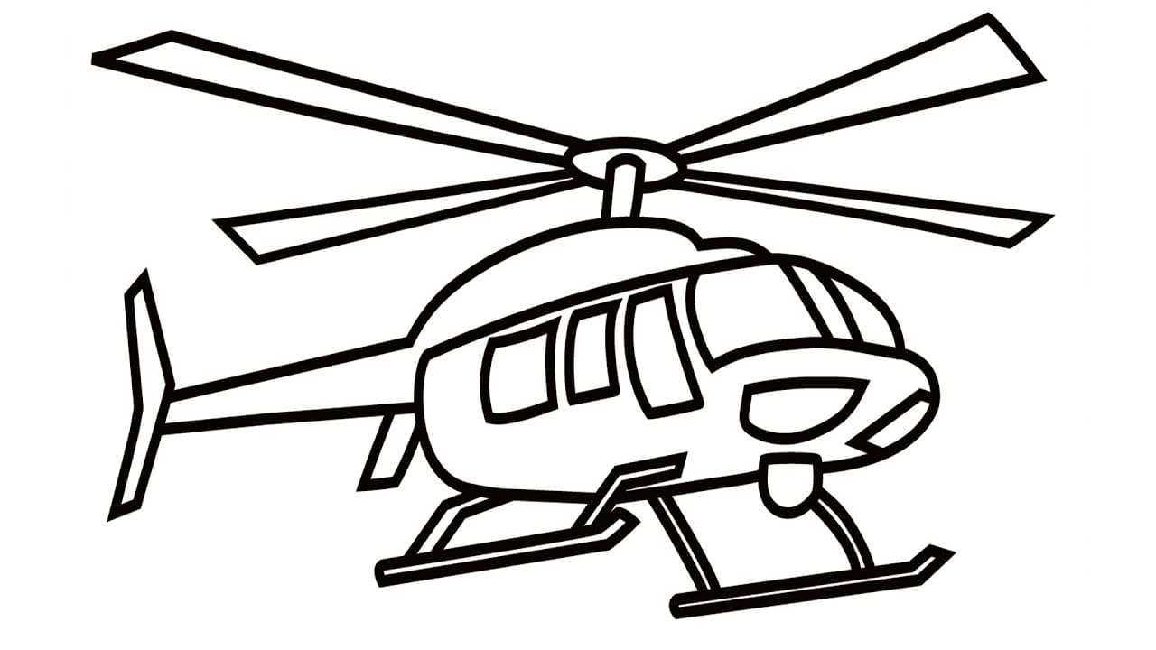 Tranh tô màu máy bay trực thăng cho bé  12