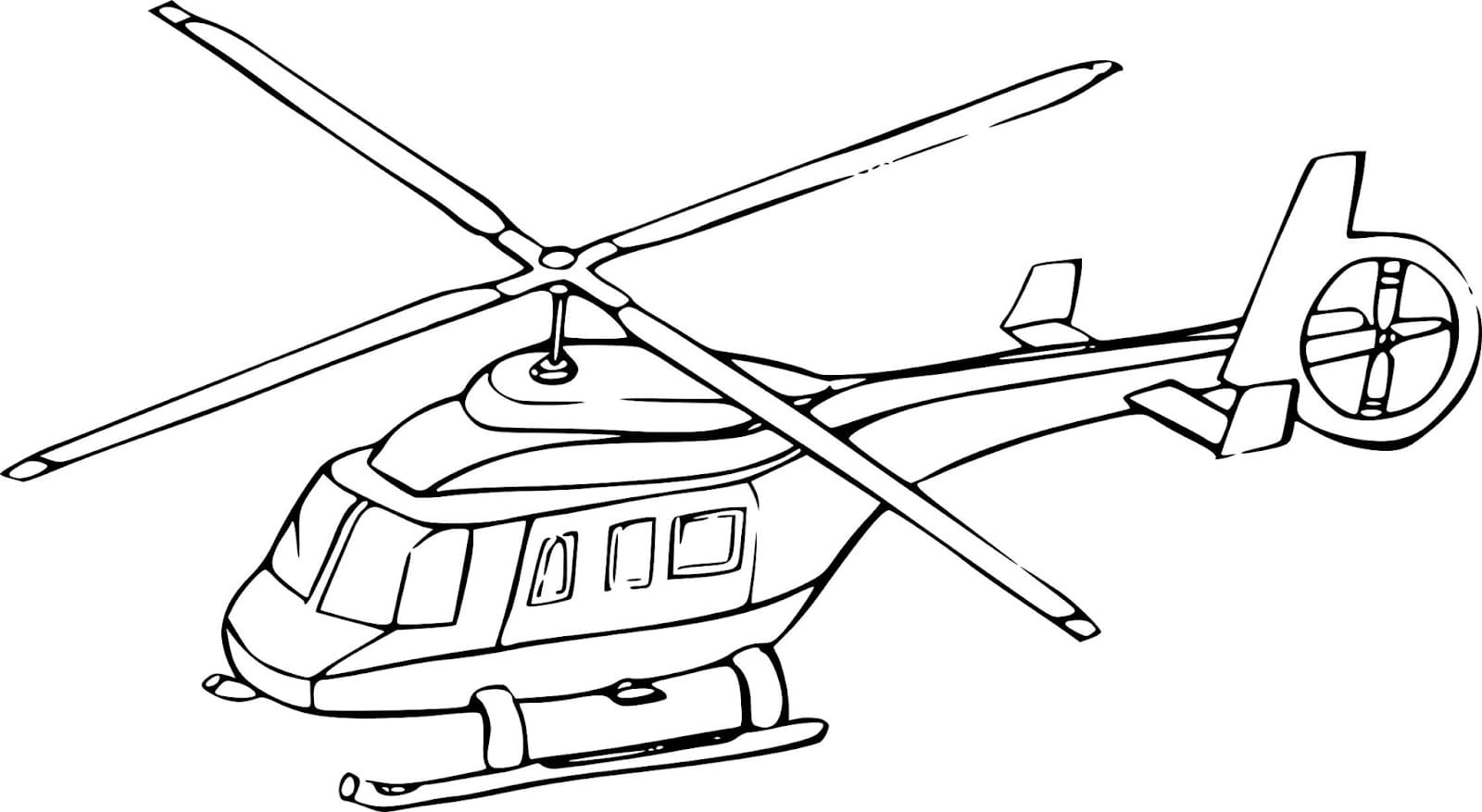 Tranh tô màu máy bay trực thăng cho bé  13