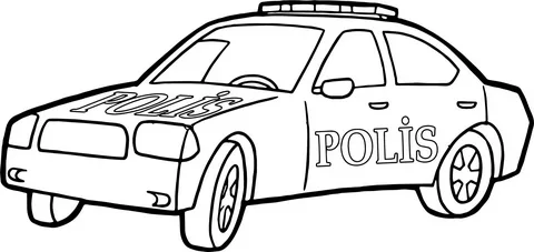 Bộ tranh tô màu xe cảnh sát dành cho bé 43