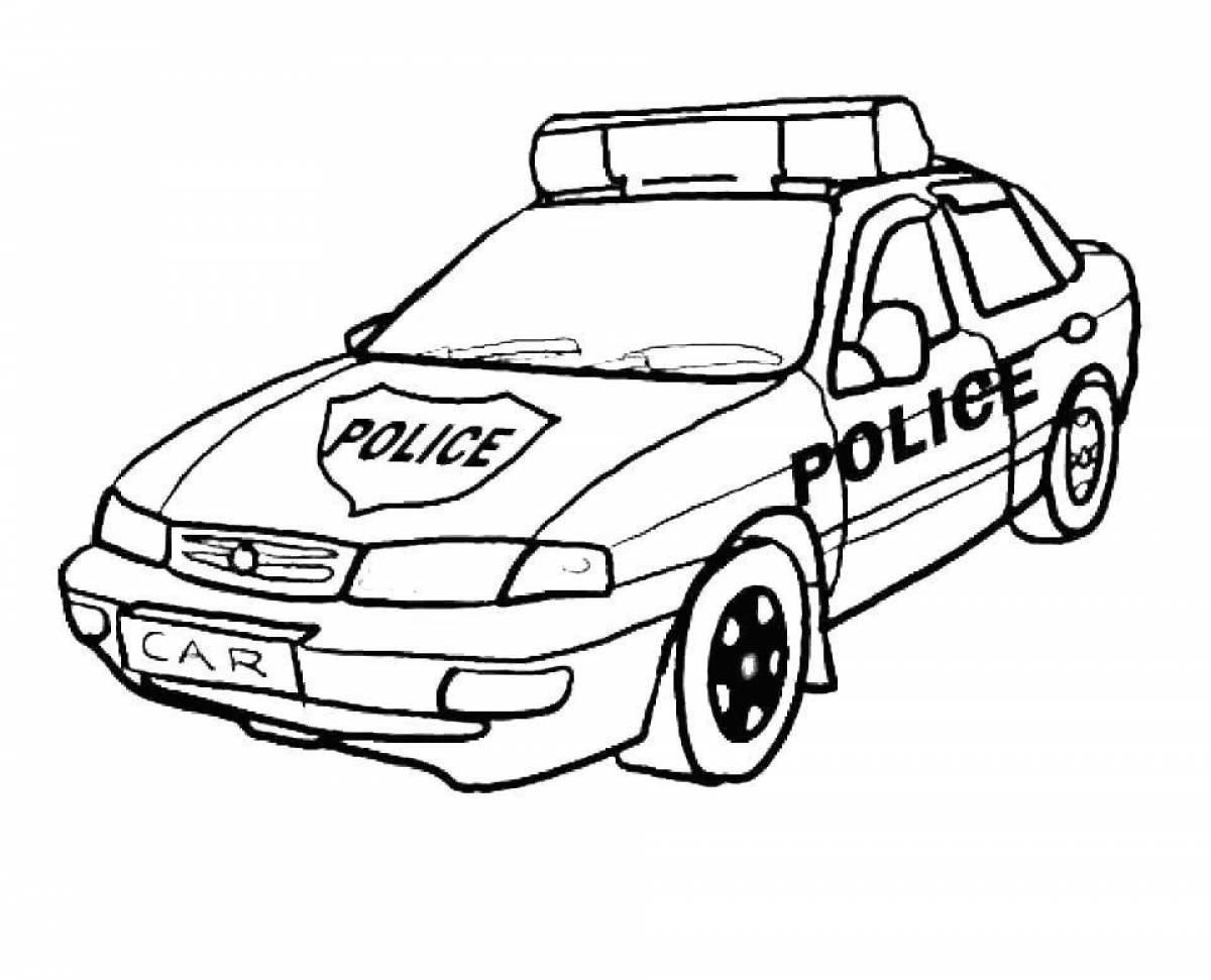 Bộ tranh tô màu xe cảnh sát dành cho bé 42