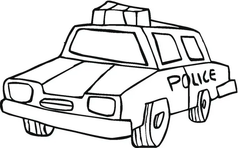 Bộ tranh tô màu xe cảnh sát dành cho bé 36