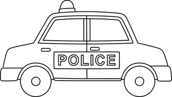 Bộ tranh tô màu xe cảnh sát dành cho bé 37