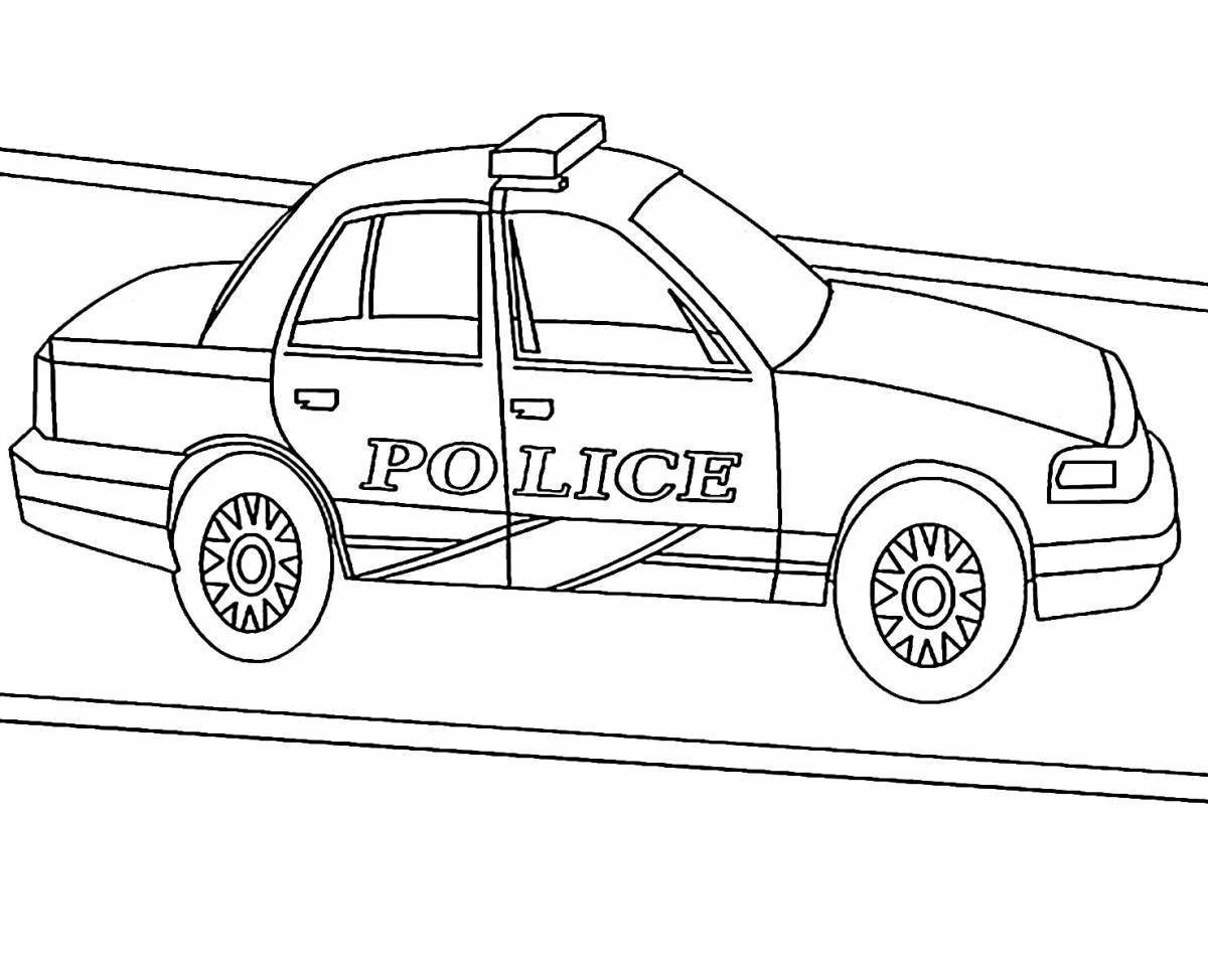Bộ tranh tô màu xe cảnh sát dành cho bé 32