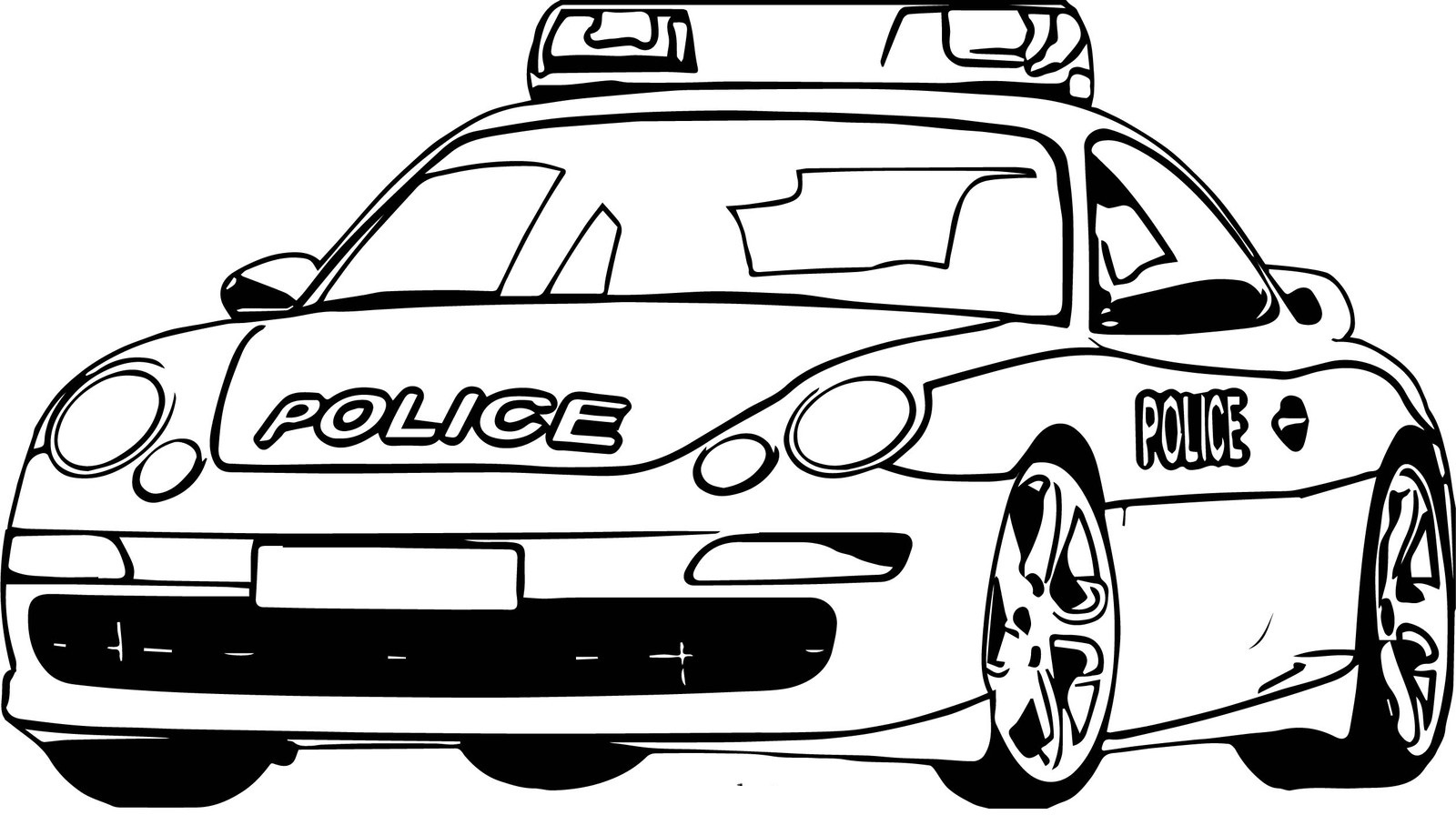 Bộ tranh tô màu xe cảnh sát dành cho bé 25