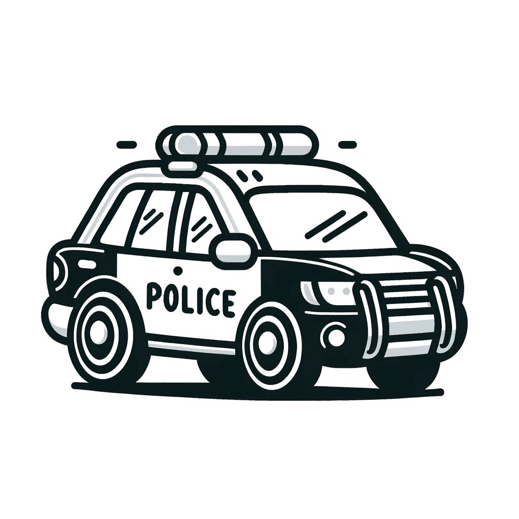 Bộ tranh tô màu xe cảnh sát dành cho bé 23
