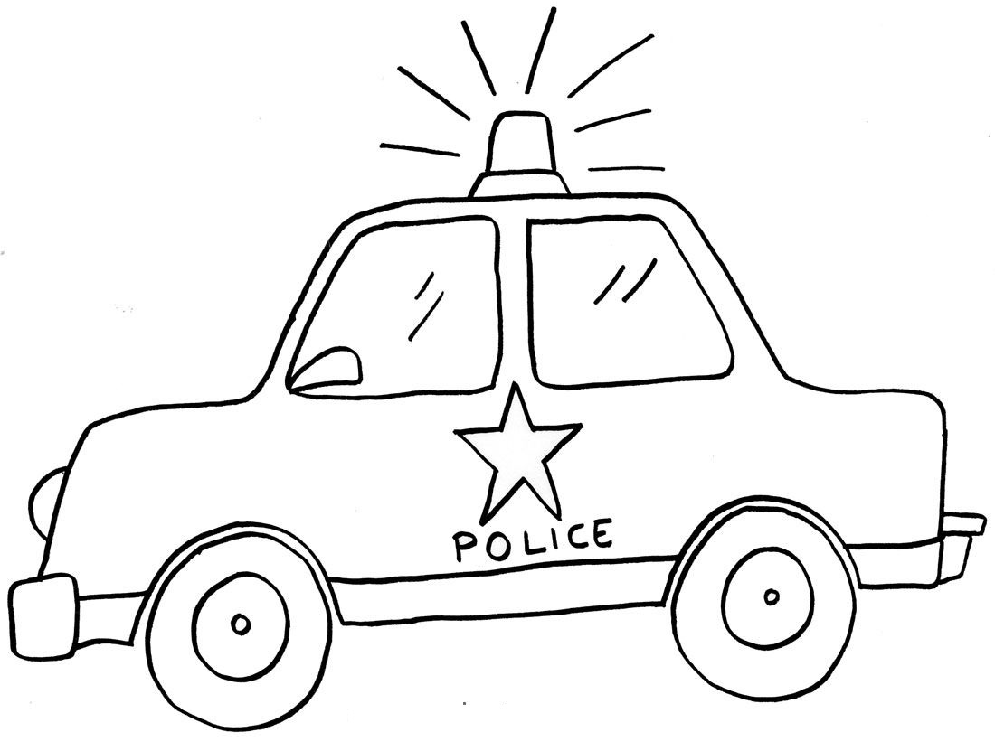 Bộ tranh tô màu xe cảnh sát dành cho bé 7