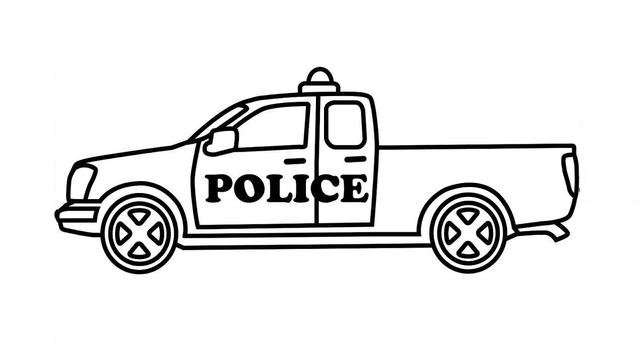 Bộ tranh tô màu xe cảnh sát dành cho bé 6