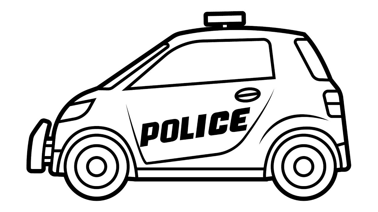 Bộ tranh tô màu xe cảnh sát dành cho bé 5