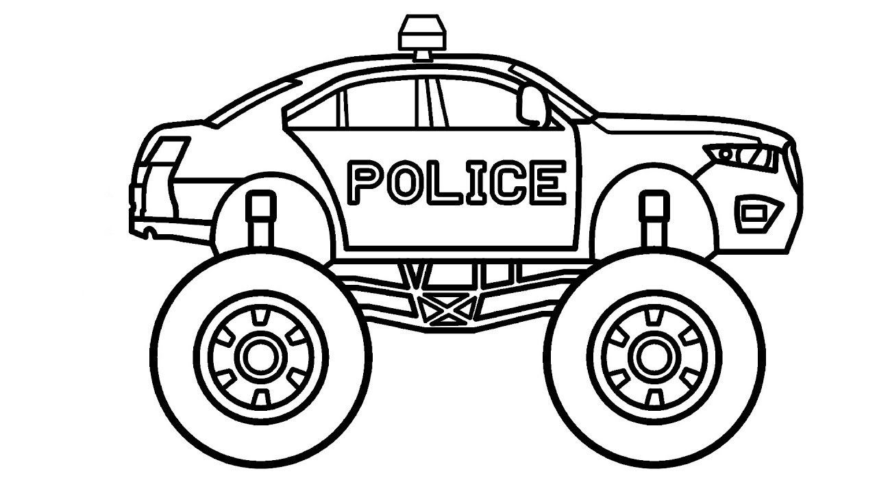 Bộ tranh tô màu xe cảnh sát dành cho bé 4