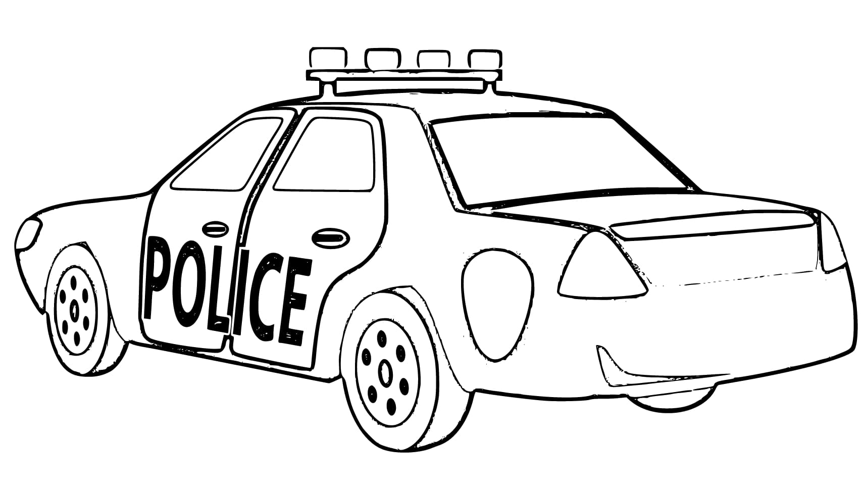 Bộ tranh tô màu xe cảnh sát dành cho bé 1