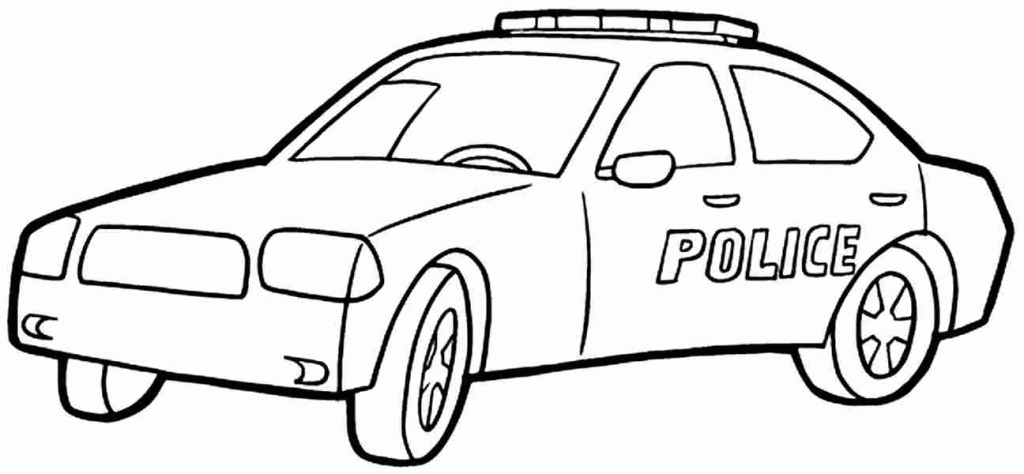 Bộ tranh tô màu xe cảnh sát dành cho bé 45