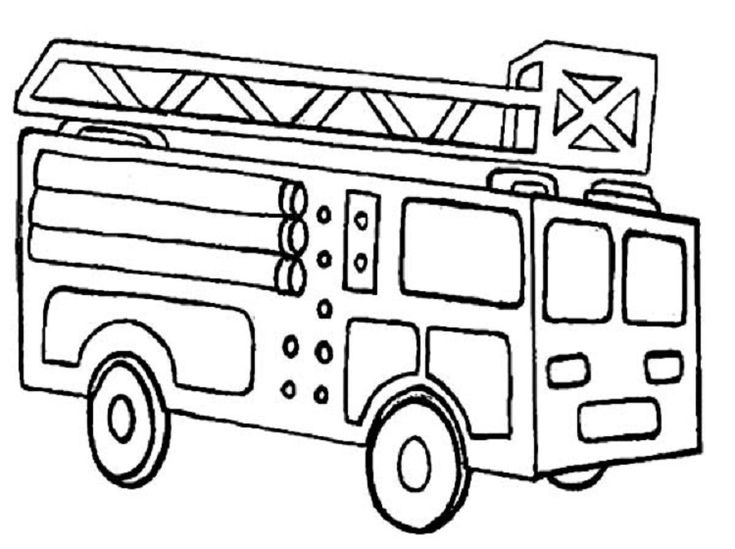 Bộ tranh tô màu xe cứu hỏa dành cho bé 35
