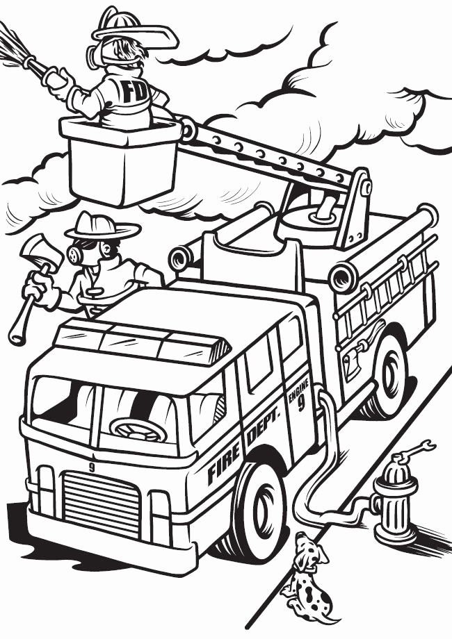 Bộ tranh tô màu xe cứu hỏa dành cho bé 31
