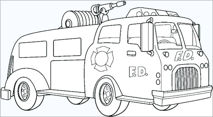 Bộ tranh tô màu xe cứu hỏa dành cho bé 17