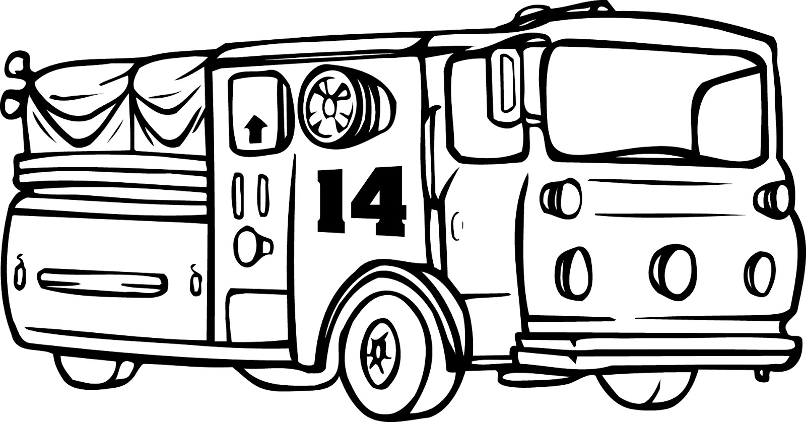 Bộ tranh tô màu xe cứu hỏa dành cho bé 6