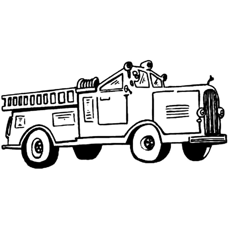 Bộ tranh tô màu xe cứu hỏa dành cho bé 4