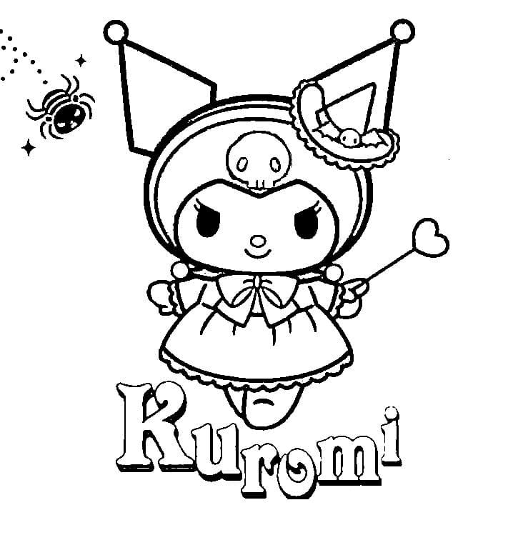 Tranh tô màu kuromi 10