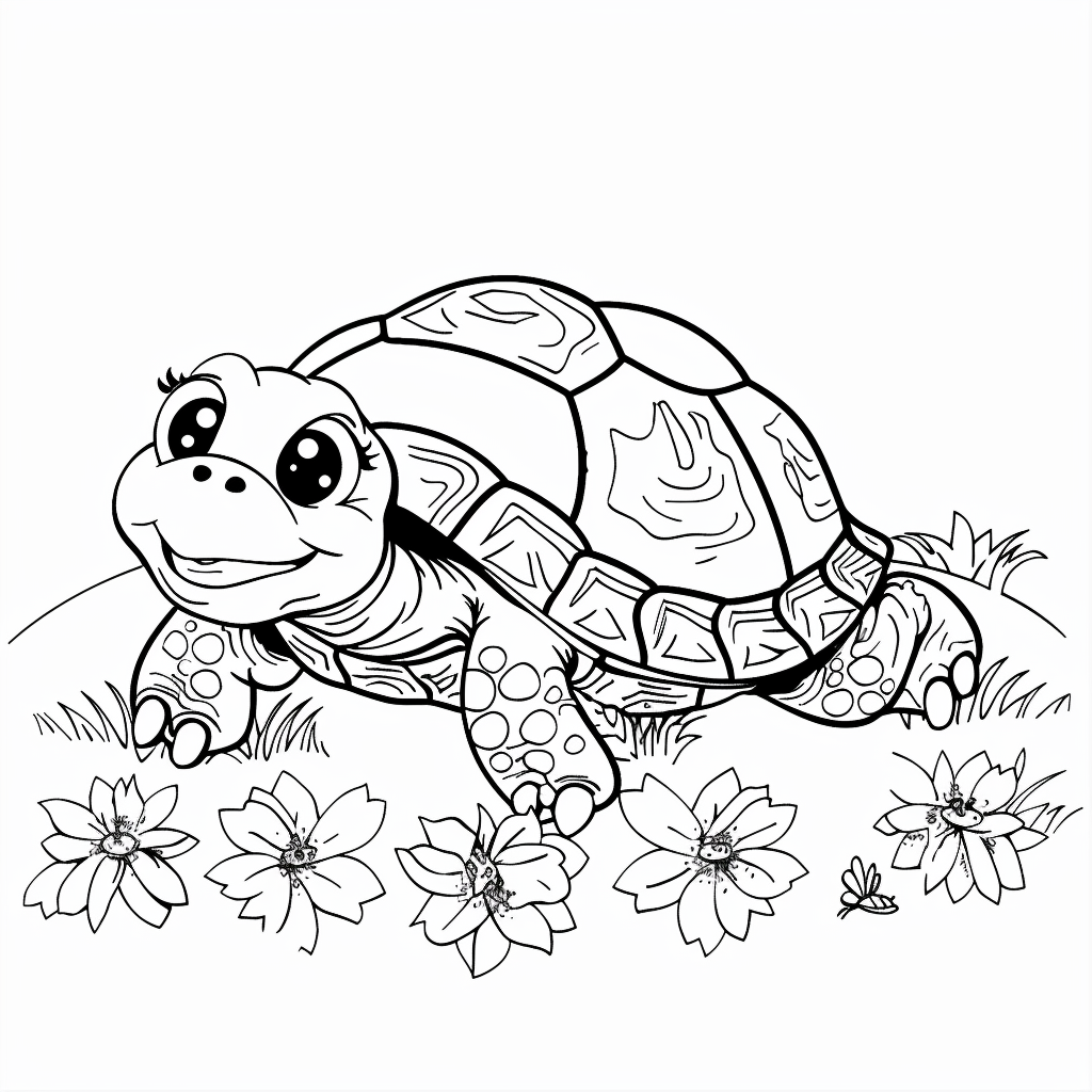 99+ tranh tô màu con rùa siêu cute dành cho bé yêu 1