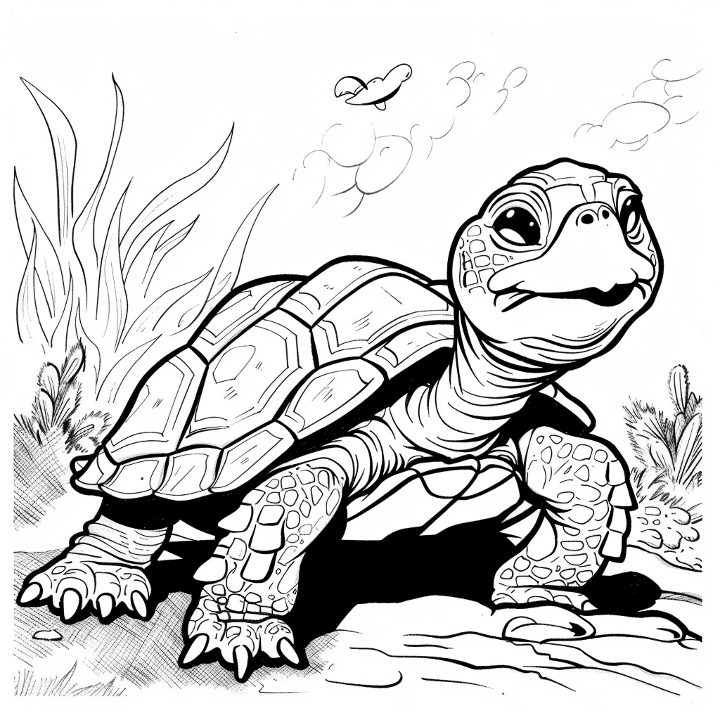 99+ tranh tô màu con rùa siêu cute dành cho bé yêu 8