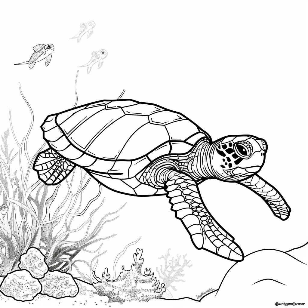 99+ tranh tô màu con rùa siêu cute dành cho bé yêu 10