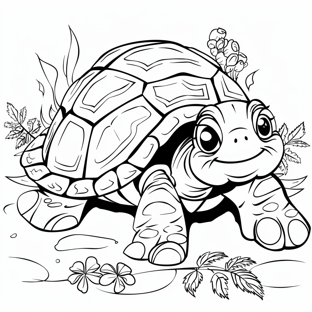 99+ tranh tô màu con rùa siêu cute dành cho bé yêu 13