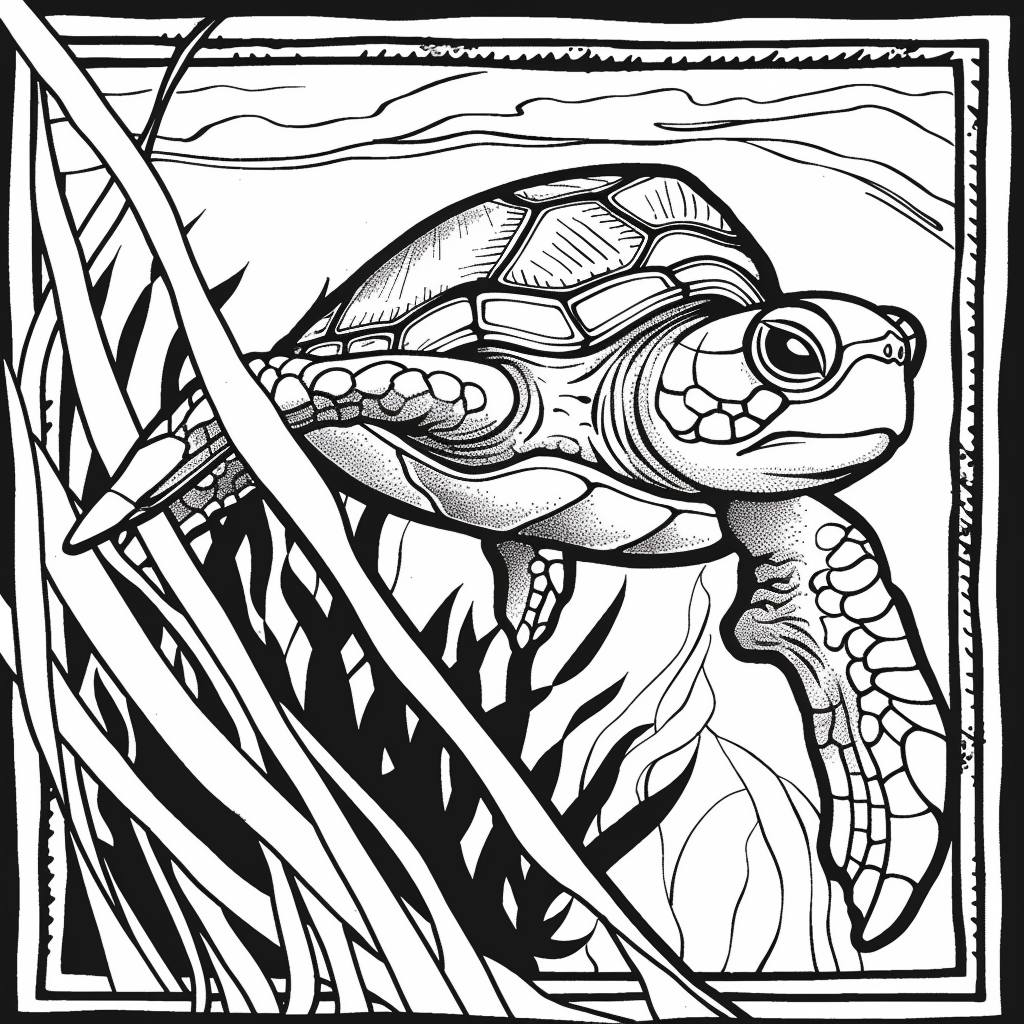 99+ tranh tô màu con rùa siêu cute dành cho bé yêu 19