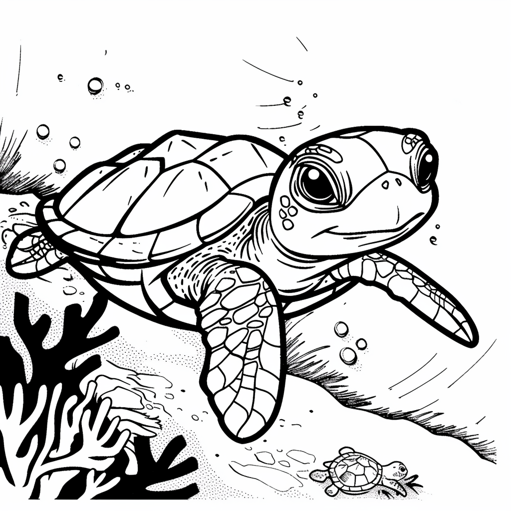99+ tranh tô màu con rùa siêu cute dành cho bé yêu 20
