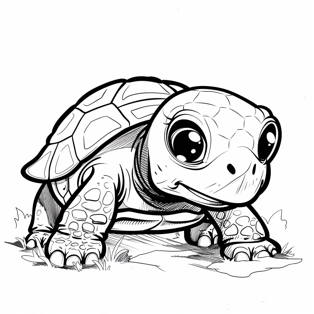 99+ tranh tô màu con rùa siêu cute dành cho bé yêu 21