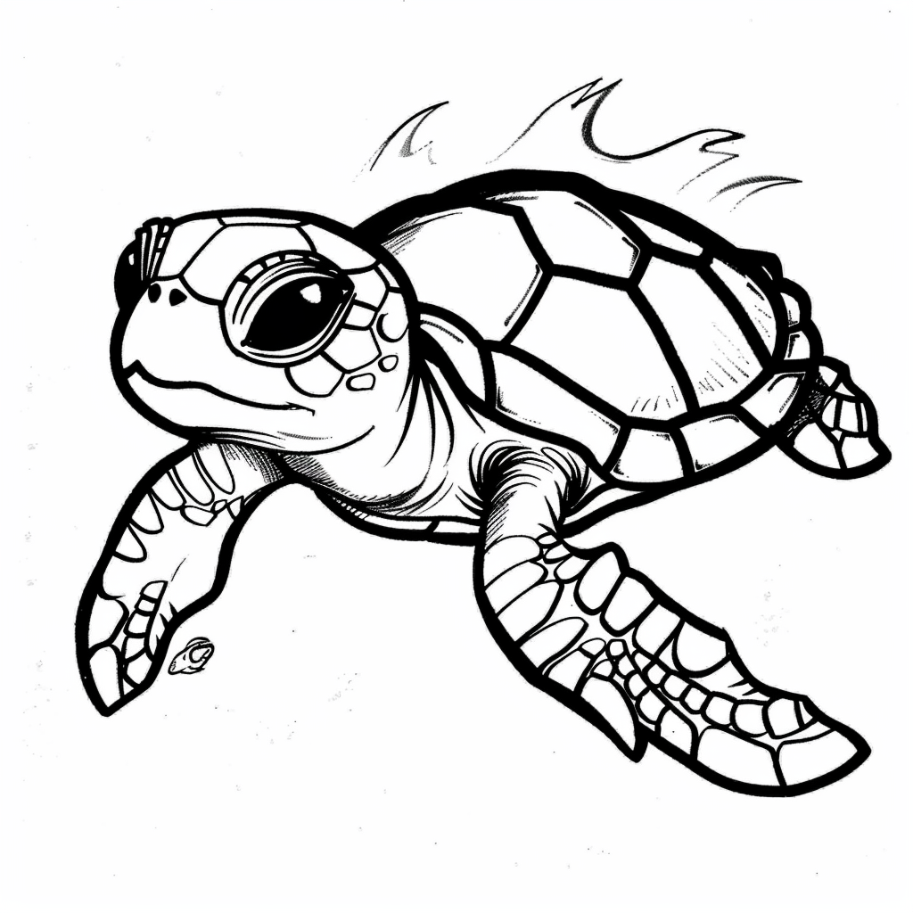 99+ tranh tô màu con rùa siêu cute dành cho bé yêu 22