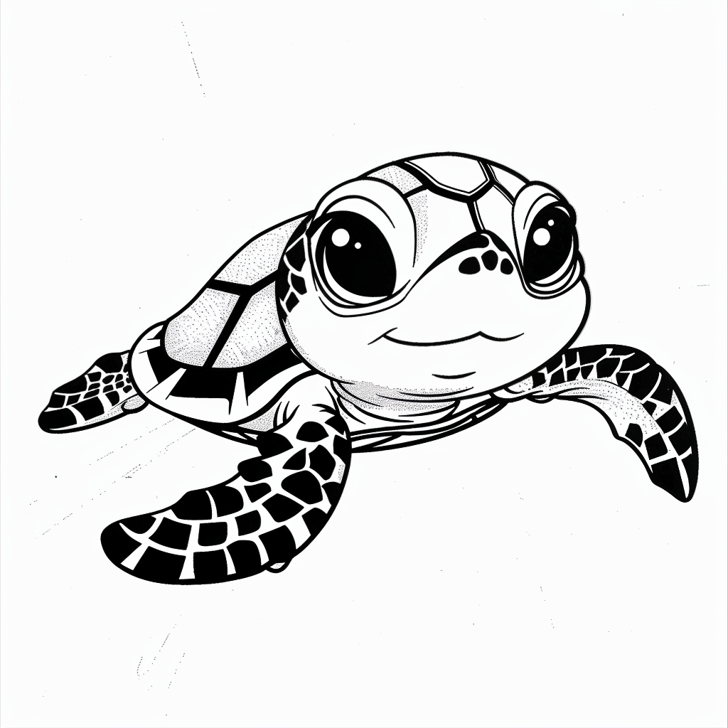 99+ tranh tô màu con rùa siêu cute dành cho bé yêu 23