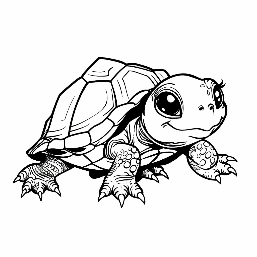 99+ tranh tô màu con rùa siêu cute dành cho bé yêu 25