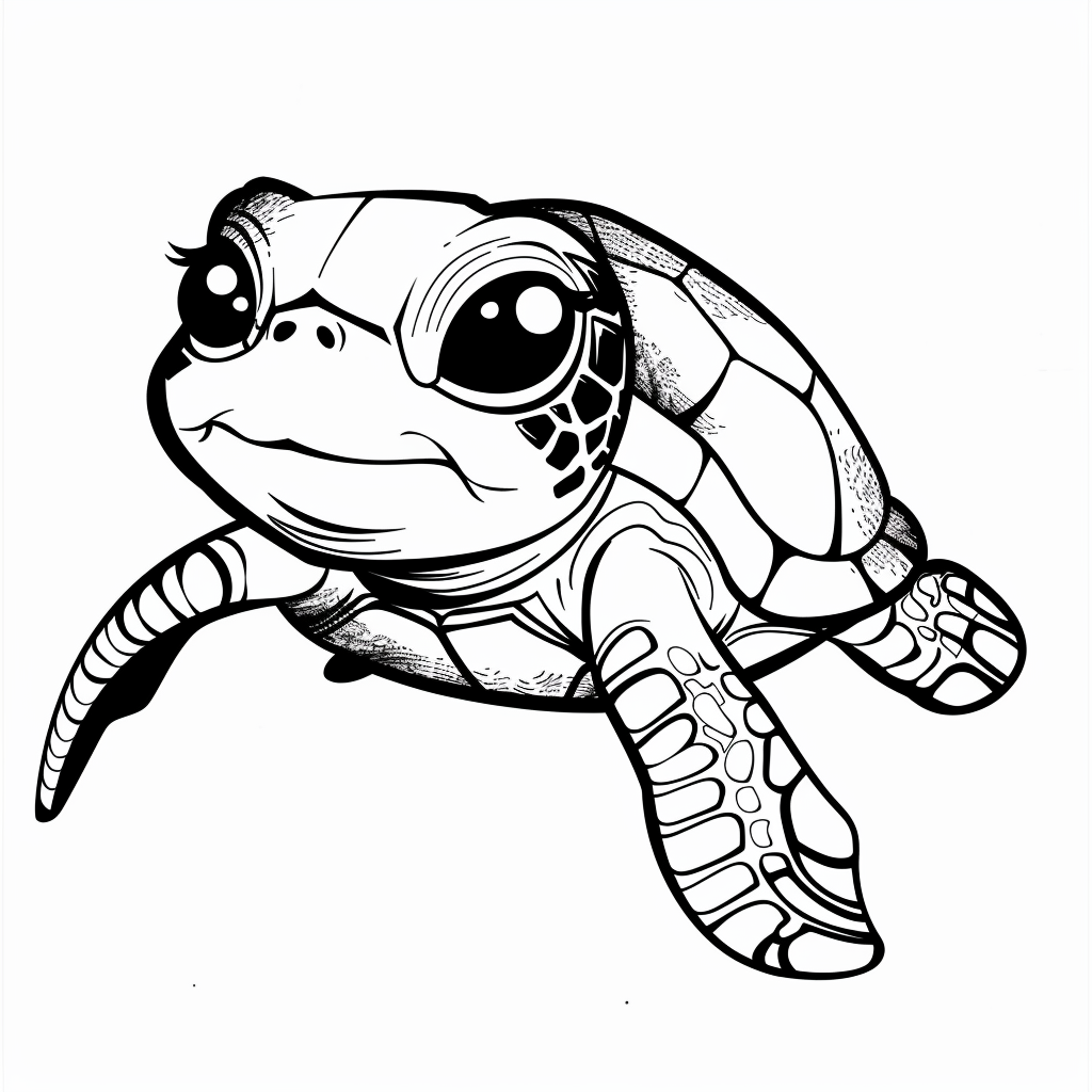 99+ tranh tô màu con rùa siêu cute dành cho bé yêu 26