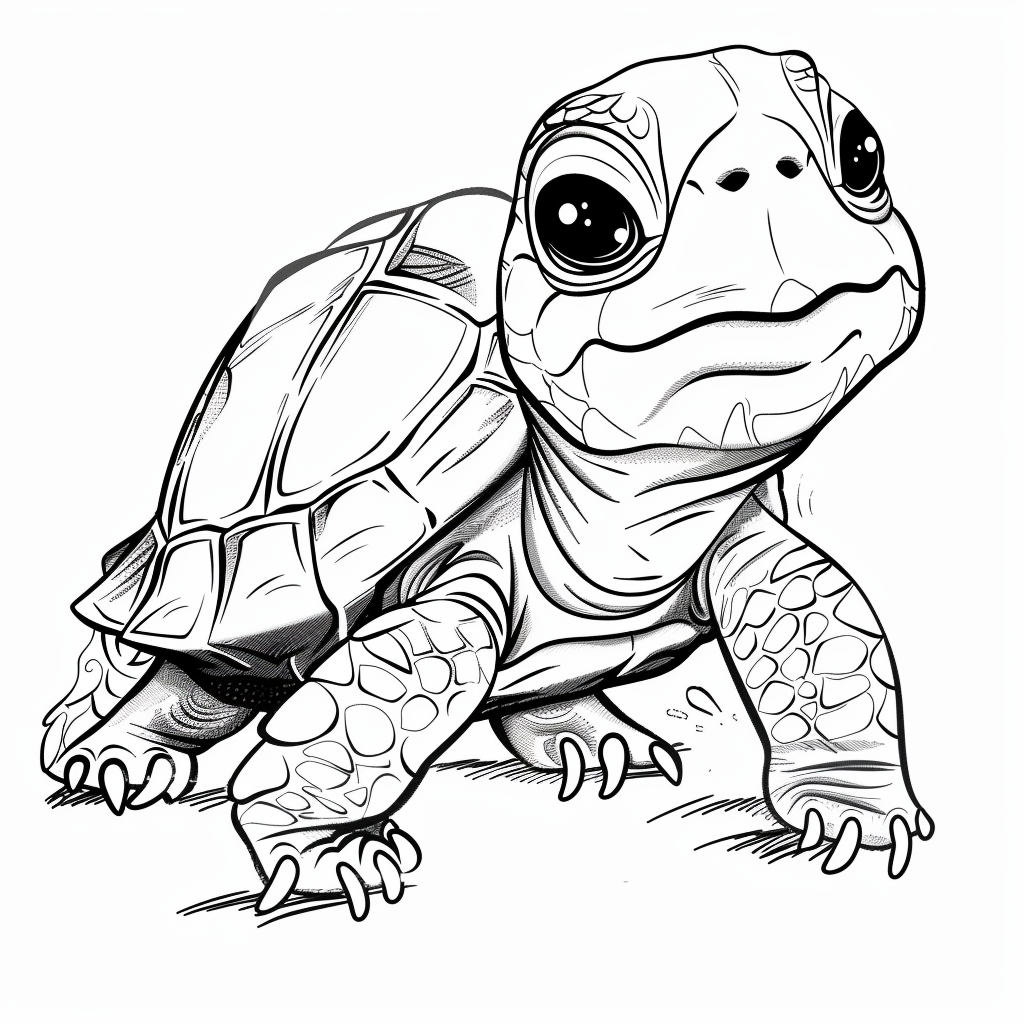 99+ tranh tô màu con rùa siêu cute dành cho bé yêu 28