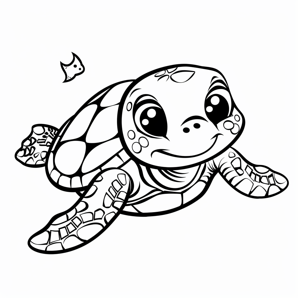 99+ tranh tô màu con rùa siêu cute dành cho bé yêu 29
