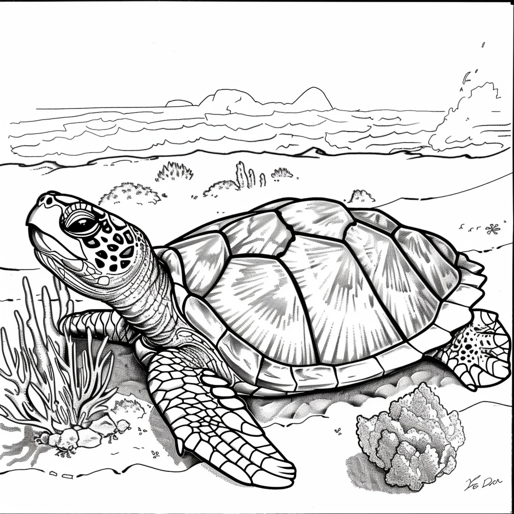 99+ tranh tô màu con rùa siêu cute dành cho bé yêu 30