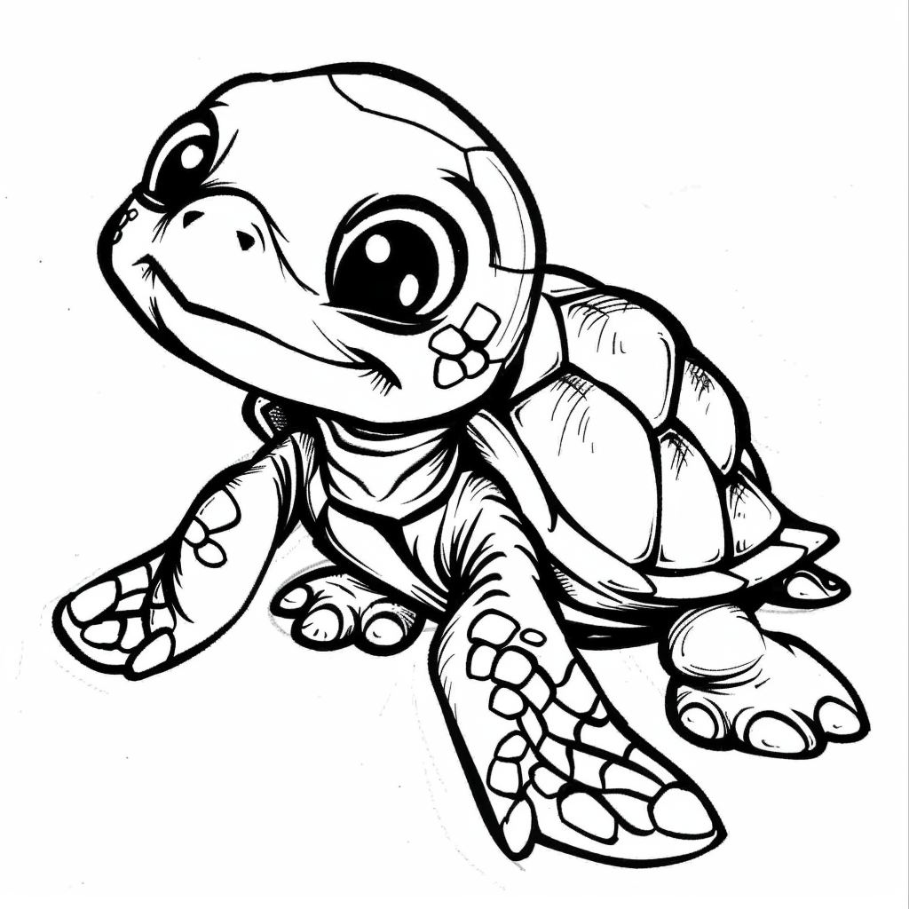 99+ tranh tô màu con rùa siêu cute dành cho bé yêu 31