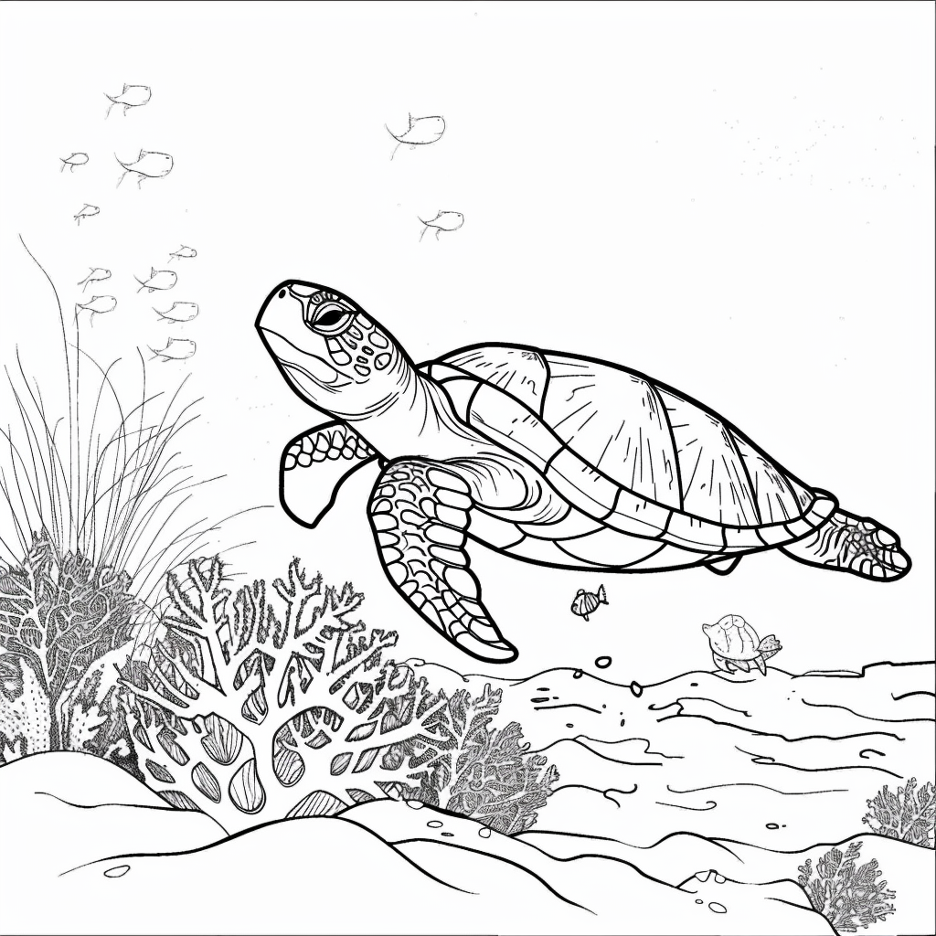 99+ tranh tô màu con rùa siêu cute dành cho bé yêu 33