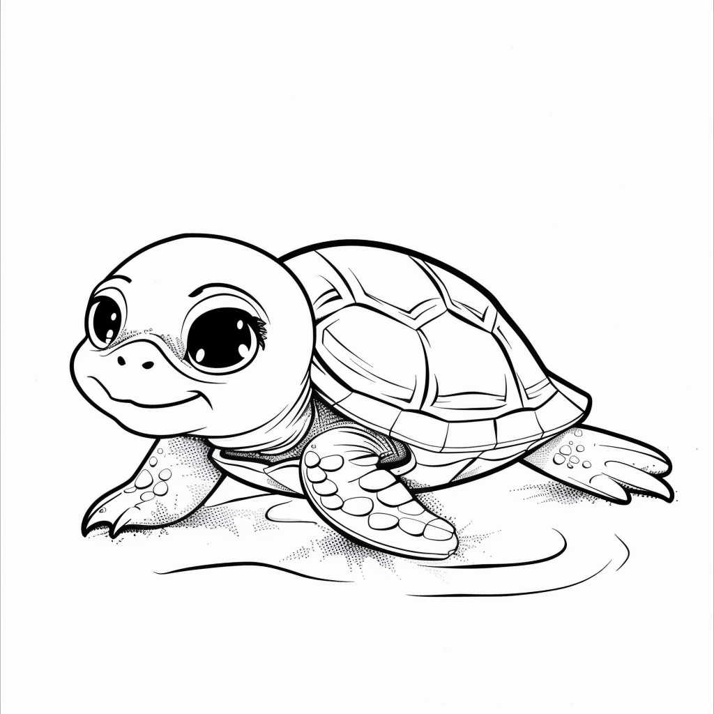 99+ tranh tô màu con rùa siêu cute dành cho bé yêu 35