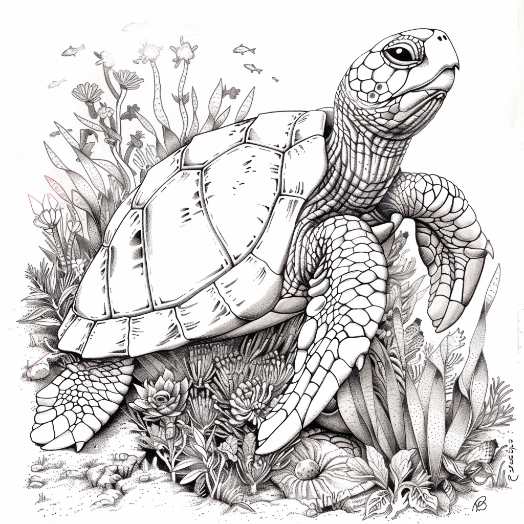 99+ tranh tô màu con rùa siêu cute dành cho bé yêu 40