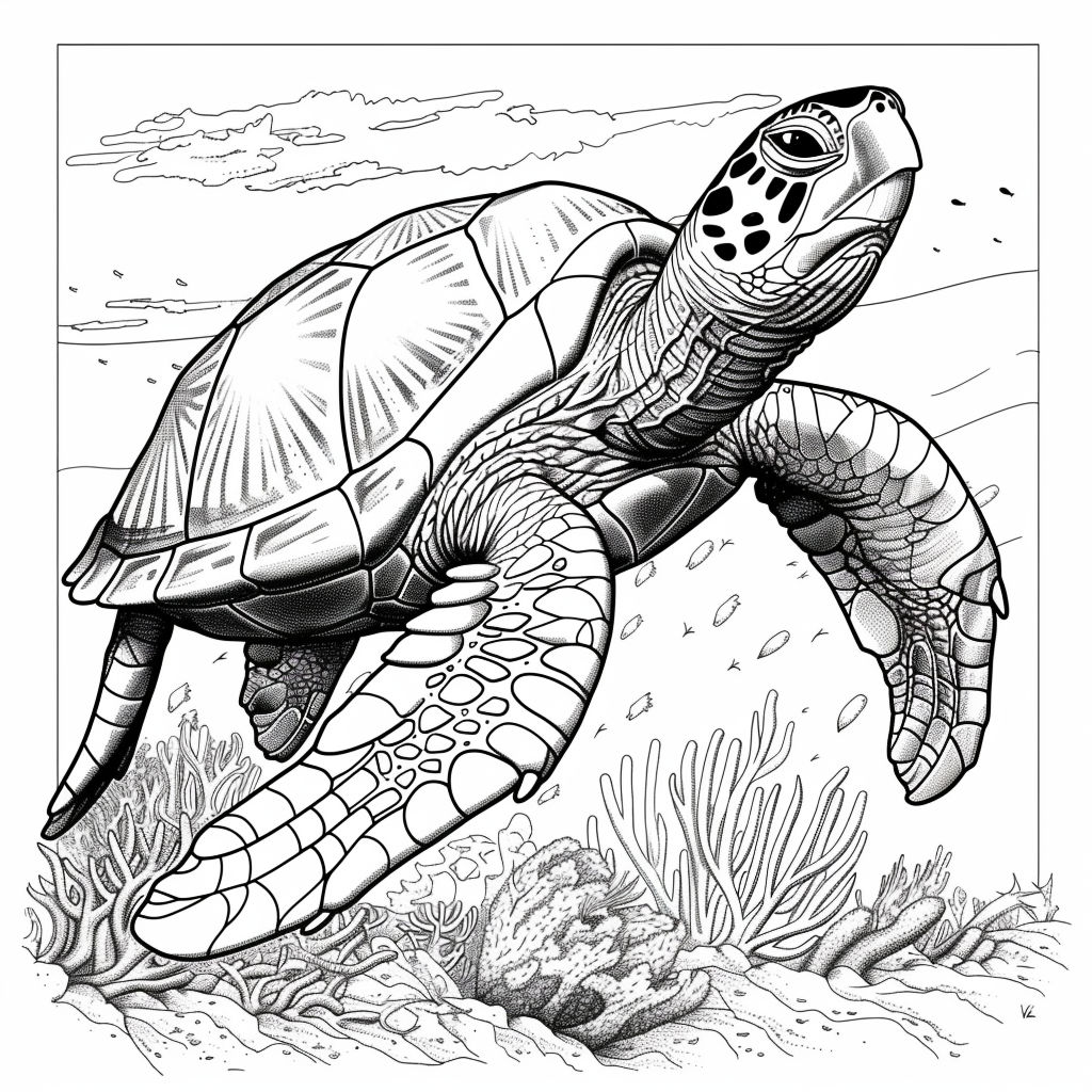 99+ tranh tô màu con rùa siêu cute dành cho bé yêu 48