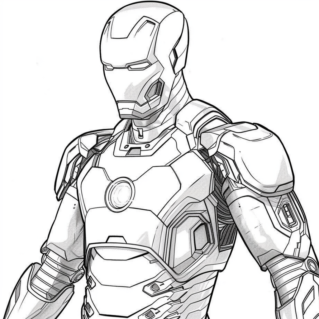 Tranh tô màu Iron man  1