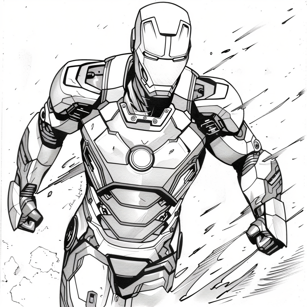 Tranh tô màu Iron man  2