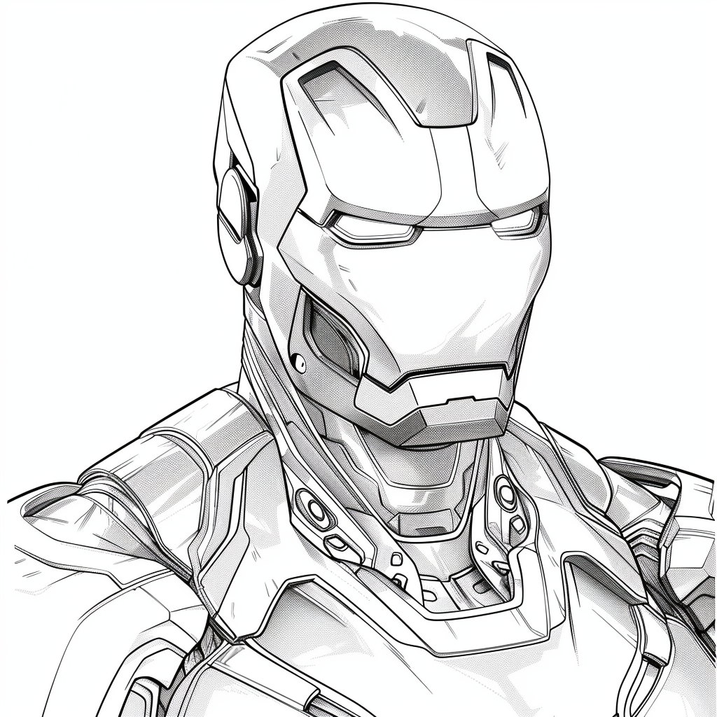 Tranh tô màu Iron man  5