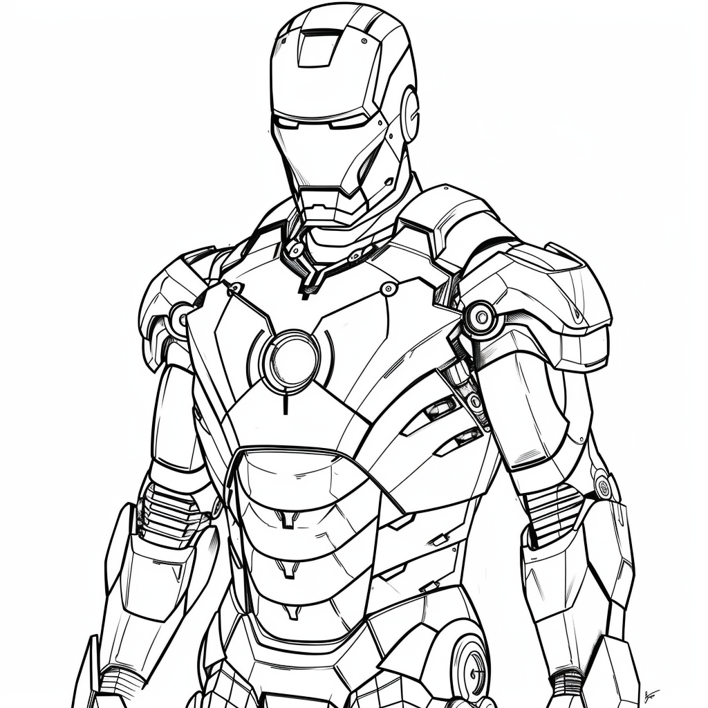 Tranh tô màu Iron man 7