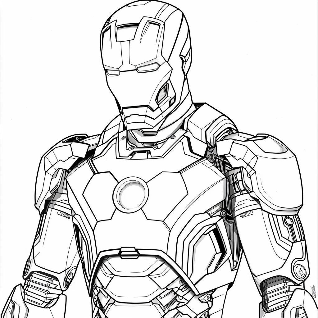 Tranh tô màu Iron man  8