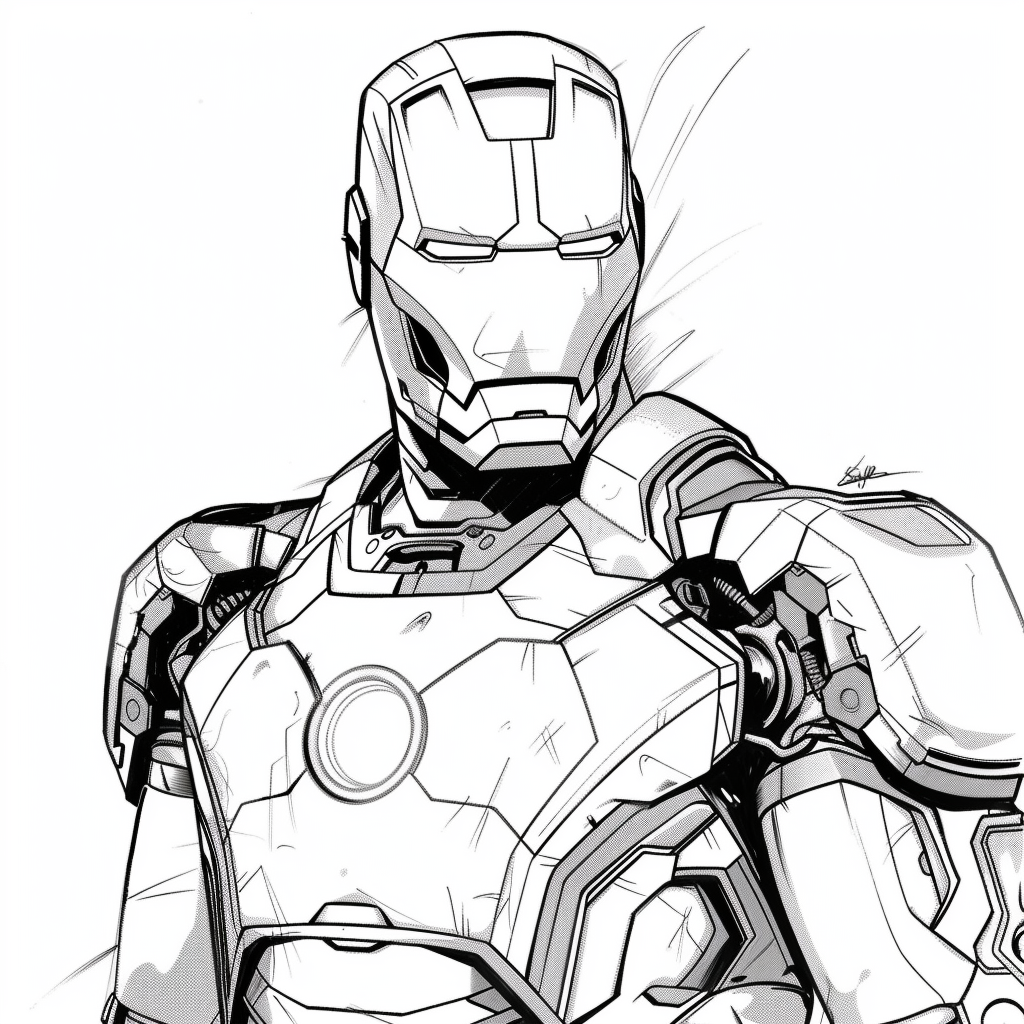 Tranh tô màu Iron man 10