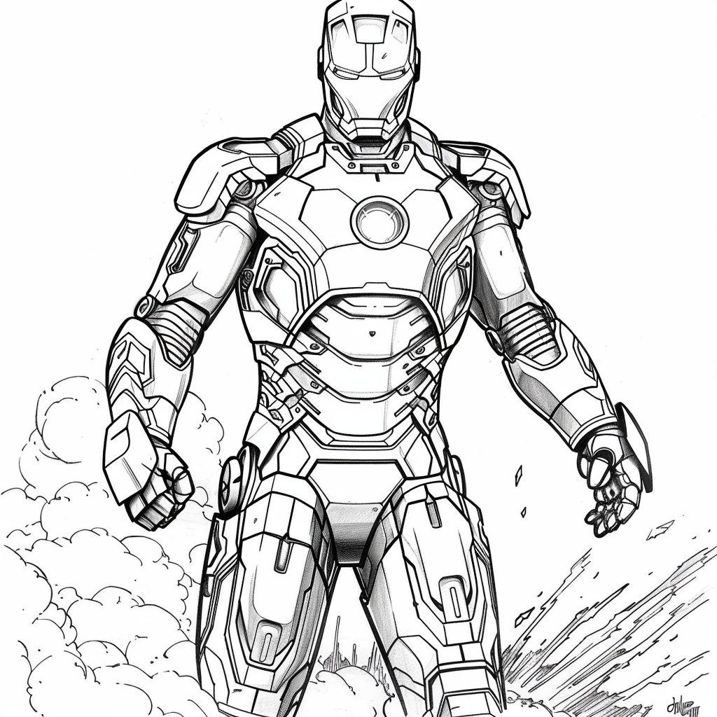 Tranh tô màu Iron man 11