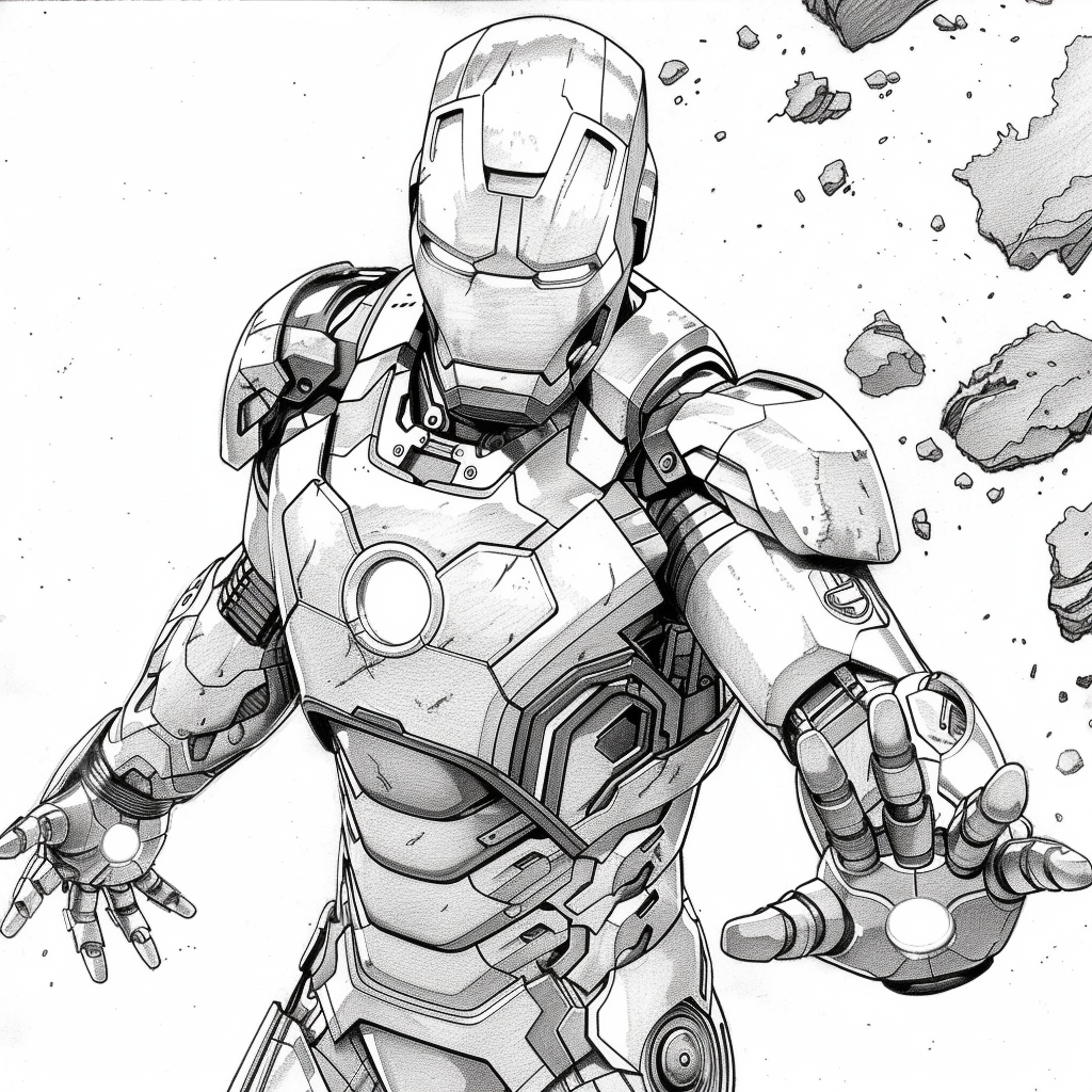 Tranh tô màu Iron man  13