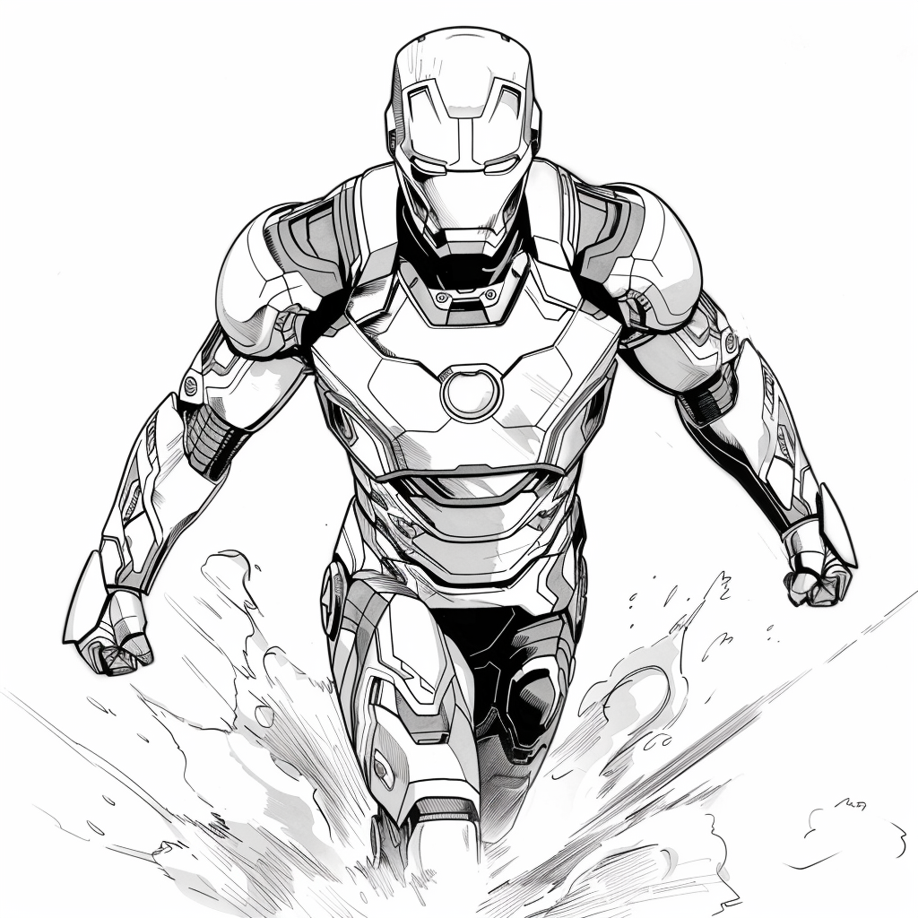 Tranh tô màu Iron man 14
