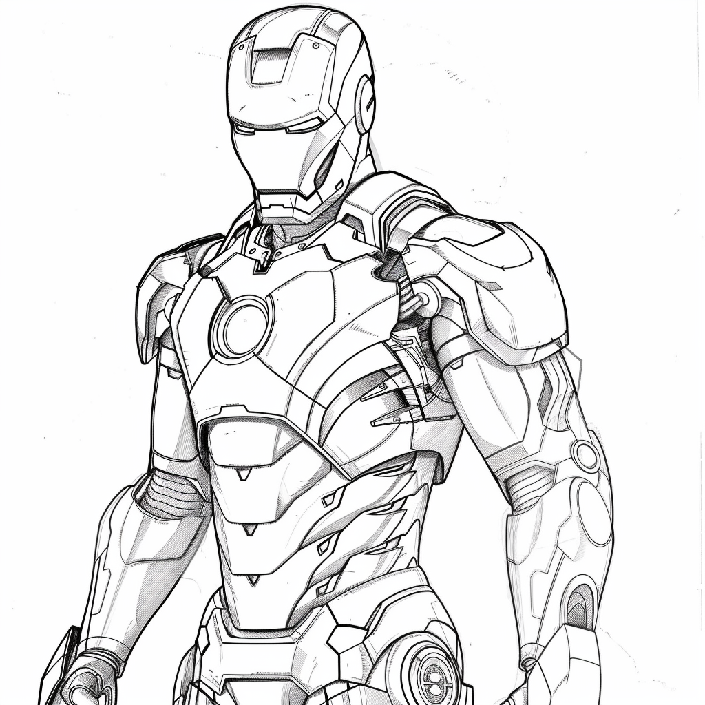 Tranh tô màu Iron man 15